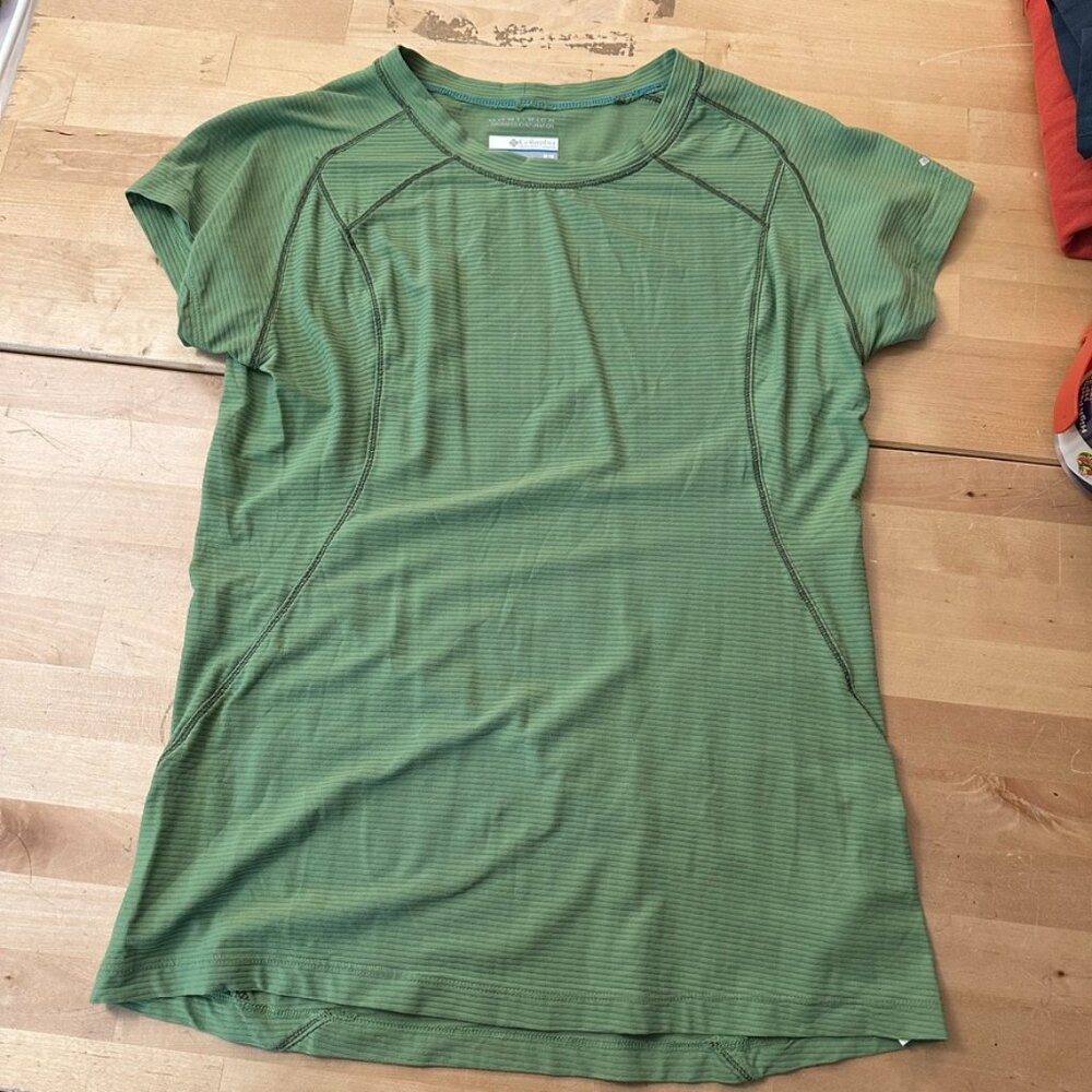 Columbia Omni Wick SS Shirt, Medium, Green